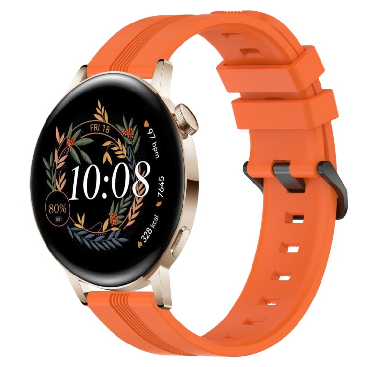For Huawei Watch GT3 42mm 20mm Concave Striped Slicone Watch Band(Orange) - free shipping - PMC TechLife - Order now!