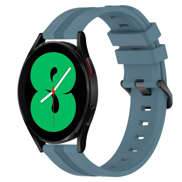 For Samsung Galaxy Watch4 44mm 20mm Concave Striped Slicone Watch Band(Rock Cyan) - free shipping - PMC TechLife - Order now!