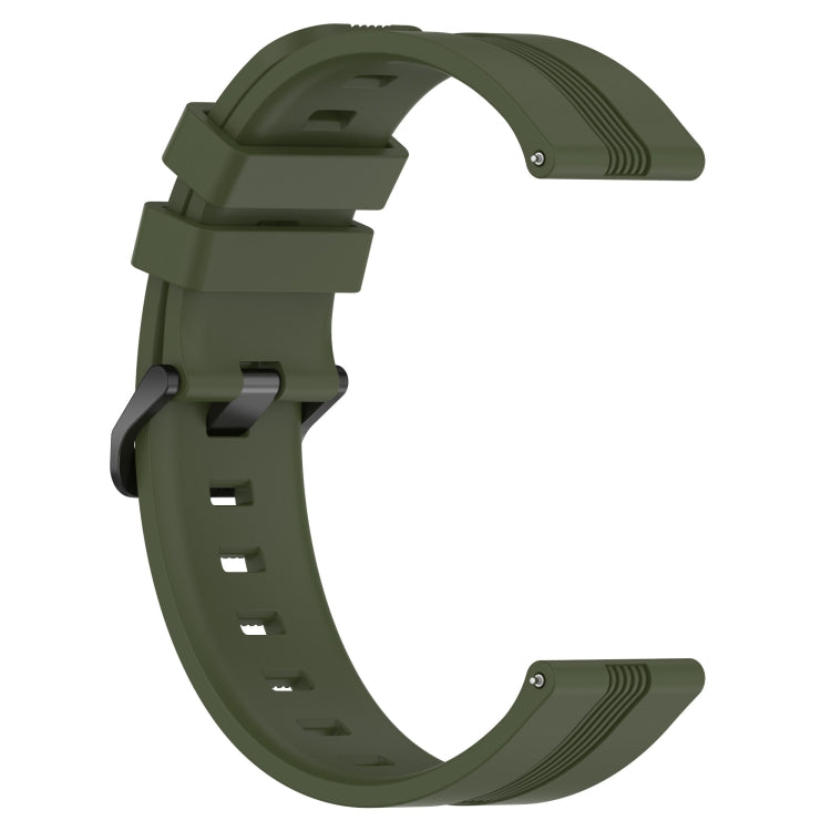 For Samsung Galaxy Watch 42mm 20mm Concave Striped Slicone Watch Band(Army Green) - free shipping - PMC TechLife - Order now!