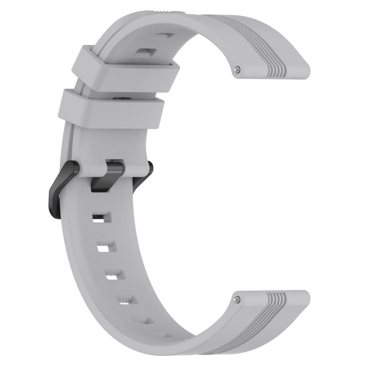 For Samsung Galaxy Watch 42mm 20mm Concave Striped Slicone Watch Band(Grey) - free shipping - PMC TechLife - Order now!
