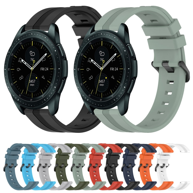 For Samsung Galaxy Watch 42mm 20mm Concave Striped Slicone Watch Band(Orange) - free shipping - PMC TechLife - Order now!