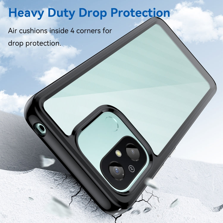 For Xiaomi Redmi 12C Colorful Series Acrylic + TPU Phone Case(Black) - free shipping - PMC TechLife - Order now!