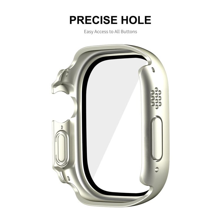 For Apple Watch Ultra / Ultra 2 49mm ENKAY Hat-Prince Waterproof Full Coverage PC Frame + 9H Tempered Glass Case(White) - Watch Cases by ENKAY | Online Shopping South Africa | PMC TechLife | Buy Now Pay Later Mobicred