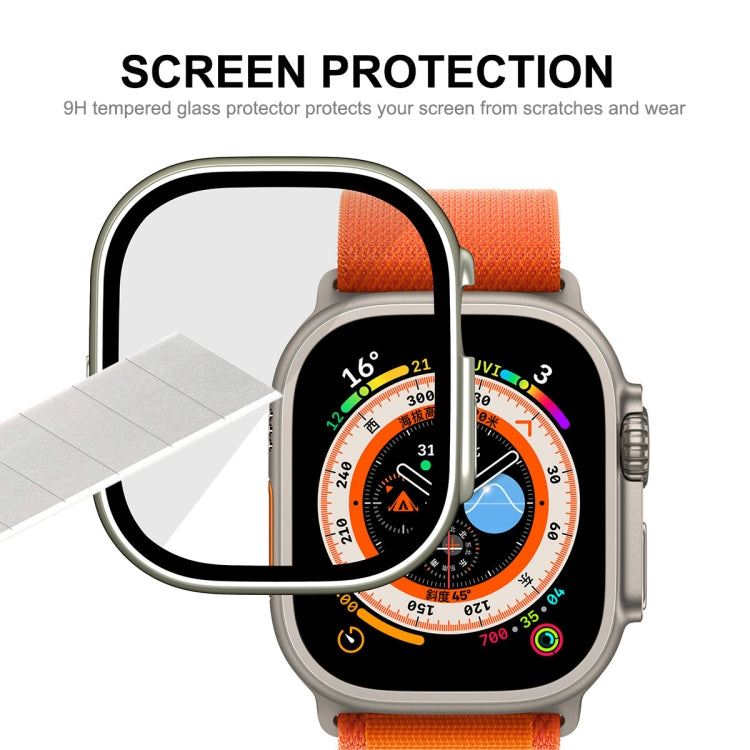 For Apple Watch Ultra / Ultra 2 49mm ENKAY Hat-Prince Waterproof Full Coverage PC Frame + 9H Tempered Glass Case(Pink) - Watch Cases by ENKAY | Online Shopping South Africa | PMC TechLife | Buy Now Pay Later Mobicred