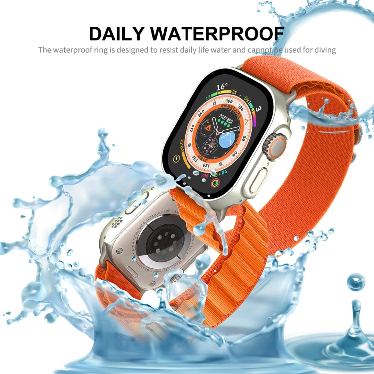 For Apple Watch Ultra / Ultra 2 49mmENKAY Hat-Prince Waterproof Full Coverage PC Frame + 9H Tempered Glass Case(Dark Blue) - Watch Cases by ENKAY | Online Shopping South Africa | PMC TechLife | Buy Now Pay Later Mobicred