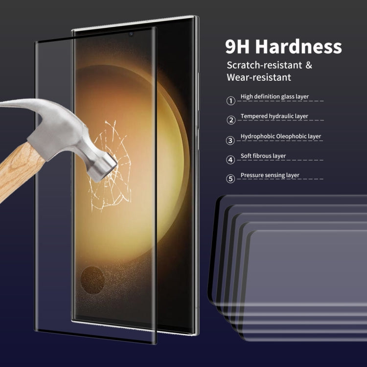 For Samsung Galaxy S23 Ultra 5G 5pcs ENKAY 3D Full Glue Hot Bending Explosion-proof Full Tempered Glass Film - Galaxy S23 Ultra 5G Tempered Glass by ENKAY | Online Shopping South Africa | PMC TechLife | Buy Now Pay Later Mobicred
