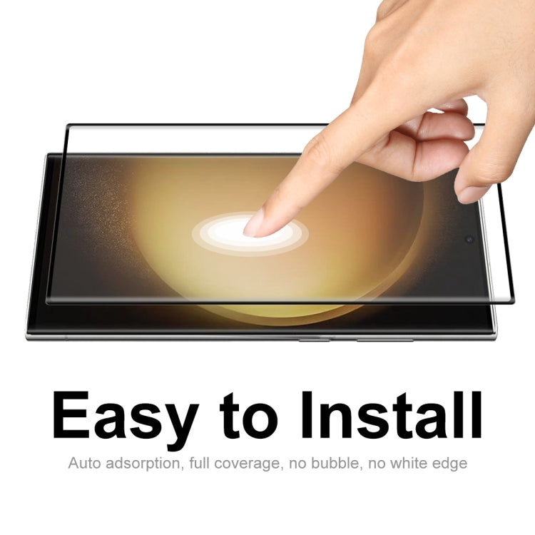 For Samsung Galaxy S23 Ultra 5G 2pcs ENKAY 3D Full Glue Hot Bending Explosion-proof Full Tempered Glass Film, Support Ultrasonic Fingerprint Unclock - Galaxy S23 Ultra 5G Tempered Glass by ENKAY | Online Shopping South Africa | PMC TechLife | Buy Now Pay Later Mobicred