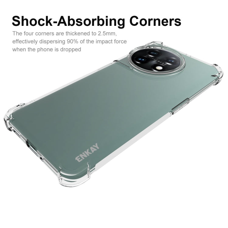 For OnePlus 11 5G ENKAY Hat-Prince Clear TPU Shockproof Phone Case - OnePlus Cases by ENKAY | Online Shopping South Africa | PMC TechLife | Buy Now Pay Later Mobicred