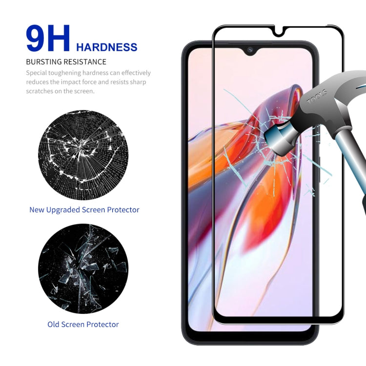 For Xiaomi Redmi 12C / Poco C55 ENKAY Hat-Prince Full Glue 0.26mm 9H 2.5D Tempered Glass Full Film - free shipping - PMC TechLife - Order now!