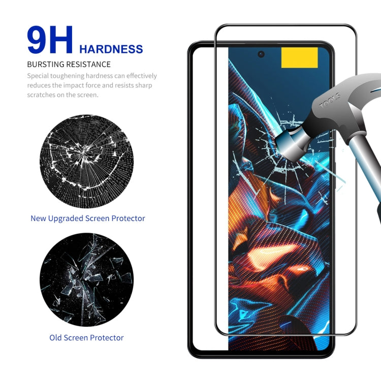 For Xiaomi Poco X5 Pro 10pcs ENKAY Hat-Prince Full Glue 0.26mm 9H 2.5D Tempered Glass Full Film -  by ENKAY | Online Shopping South Africa | PMC TechLife | Buy Now Pay Later Mobicred