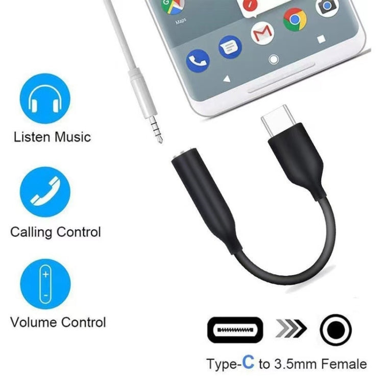 Type C to 3.5mm Female Headphone Jack Adapter - Type-C Adapter by PMC TechLife | Online Shopping South Africa | PMC TechLife