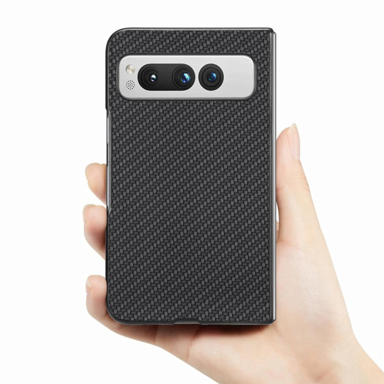 For Google Pixel Fold Carbon Fiber Texture Leather Back Cover Phone Case(Black) - free shipping - PMC TechLife - Order now!