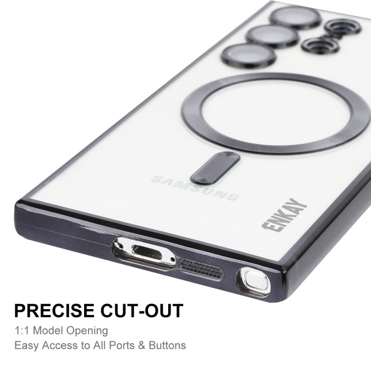 For Samsung Galaxy S23 Ultra 5G ENKAY Electroplated MagSafe Shockproof TPU Phone Case with Lens Film(Green) - free shipping - PMC TechLife - Order now!