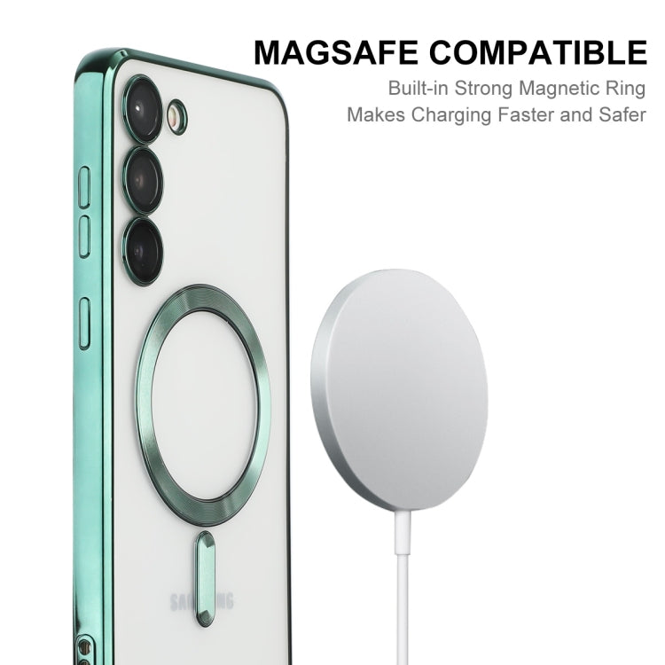 For Samsung Galaxy S23+ 5G ENKAY Electroplated MagSafe Shockproof TPU Phone Case with Lens Film(Pink) - Galaxy S23+ 5G Cases by ENKAY | Online Shopping South Africa | PMC TechLife | Buy Now Pay Later Mobicred