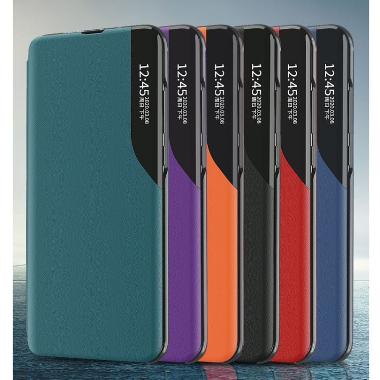 For Xiaomi Redmi 12C Side Display Adsorption Leather Phone Case(Blue) - free shipping - PMC TechLife - Order now!