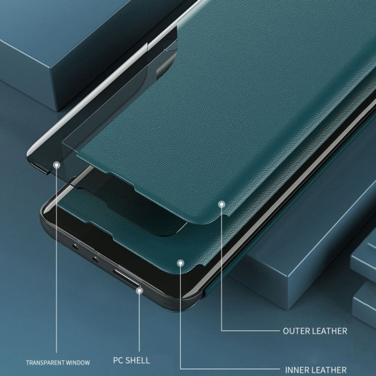 For Xiaomi Redmi 12C Side Display Adsorption Leather Phone Case(Blue) - free shipping - PMC TechLife - Order now!