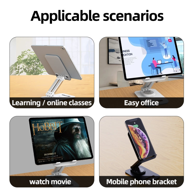 K29 Foldable Lazy Desk Mobile Phone Tablet Stand(White) - Desktop Holder by PMC TechLife | Online Shopping South Africa | PMC TechLife