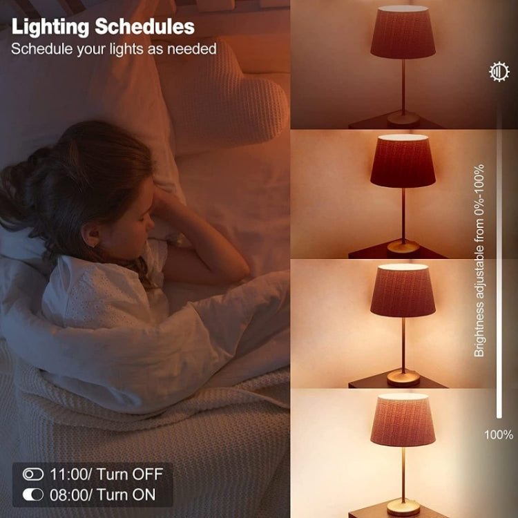 DP01 2pcs TUYA WiFi Smart Light Bulb 15W E26 E27 RGB + White + Warm White LED Bulb - LED Bulbs by PMC TechLife | Online Shopping South Africa | PMC TechLife