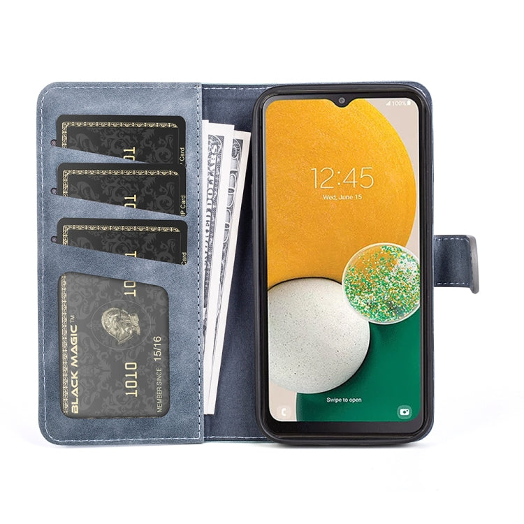 For Samsung Galaxy A14 5G Stitching Horizontal Flip Leather Phone Case(Blue) - free shipping - PMC TechLife - Order now!