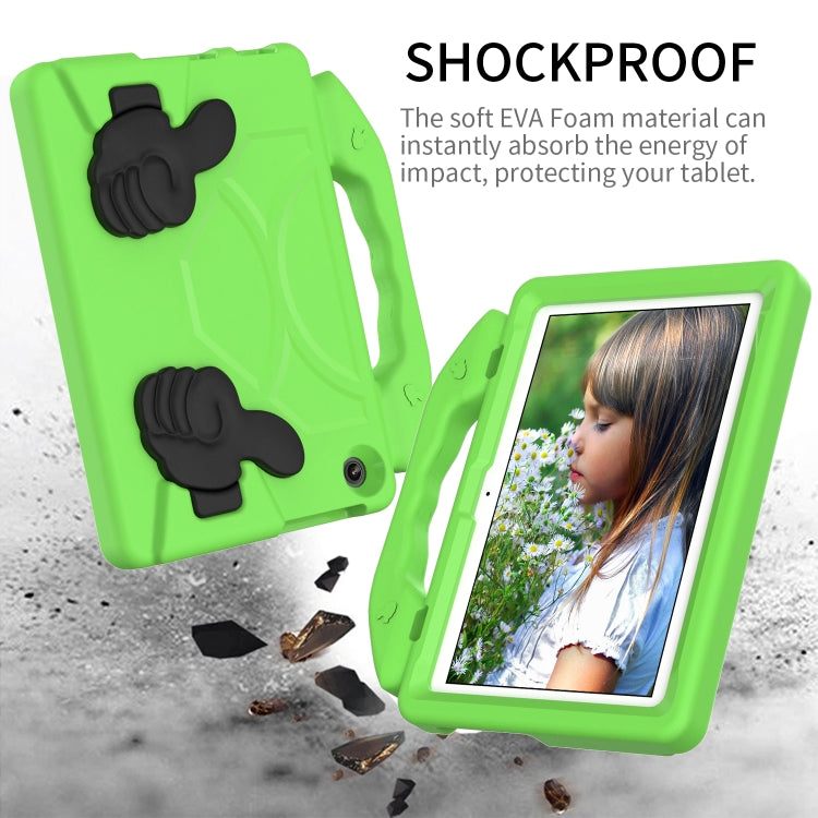 For Lenovo Tab M10 3rd Gen 10.1 TB-328 Thumb Bracket EVA Shockproof Tablet Case(Green) - Lenovo by PMC TechLife | Online Shopping South Africa | PMC TechLife | Buy Now Pay Later Mobicred
