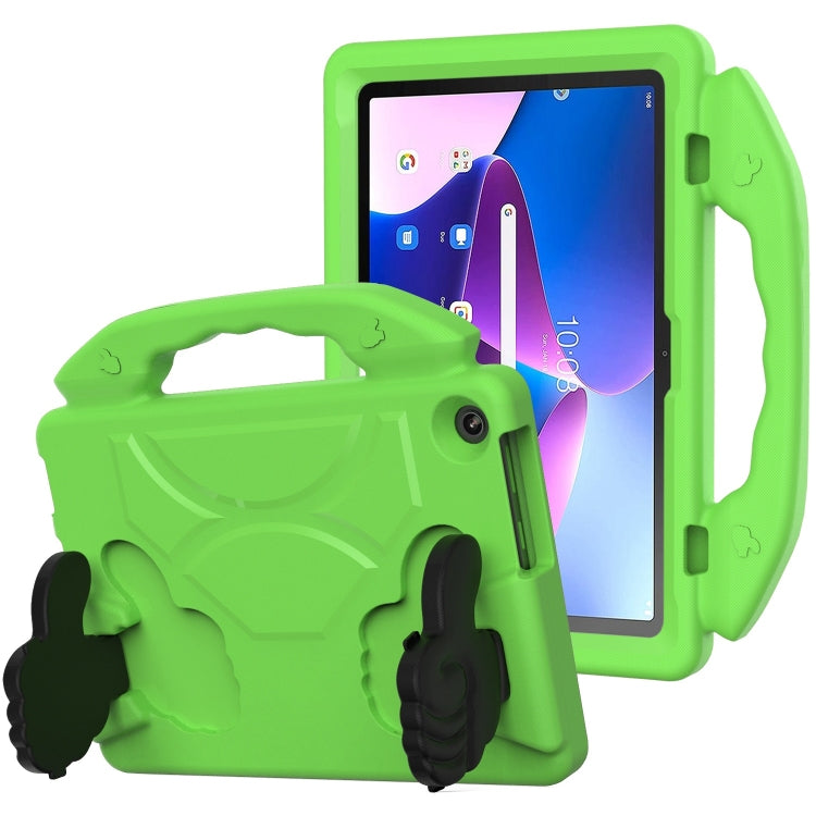 For Lenovo Tab M10 3rd Gen 10.1 TB-328 Thumb Bracket EVA Shockproof Tablet Case(Green) - Lenovo by PMC TechLife | Online Shopping South Africa | PMC TechLife | Buy Now Pay Later Mobicred