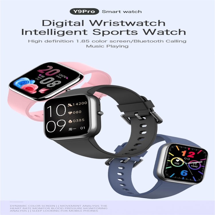 Y9 Pro 1.85 inch Color Screen Smart Watch,Support Heart Rate Monitoring / Blood Pressure Monitoring(Blue) - free shipping - PMC TechLife - Order now!