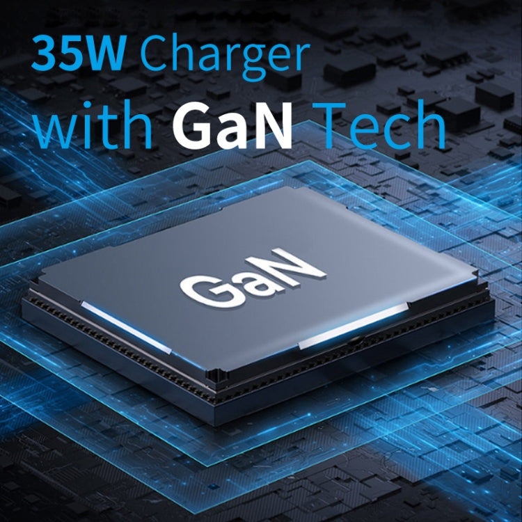 NORTHJO NOGAN3502 GaN PD PPS 35W Dual USB-C / Type-CWall Fast Charger, Plug Type:EU Plug(White) - free shipping - PMC TechLife - Order now!