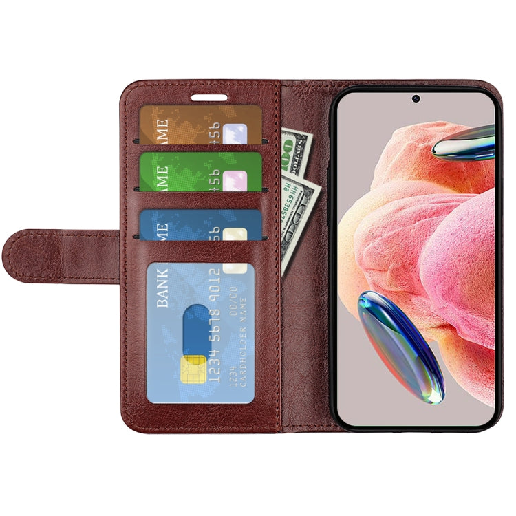 For Xiaomi Redmi Note 12 4G Global R64 Texture Horizontal Flip Leather Phone Case(Brown) - free shipping - PMC TechLife - Order now!