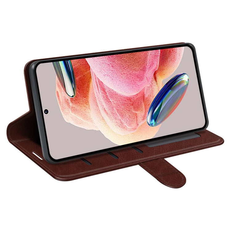 For Xiaomi Redmi Note 12 4G Global R64 Texture Horizontal Flip Leather Phone Case(Brown) - free shipping - PMC TechLife - Order now!