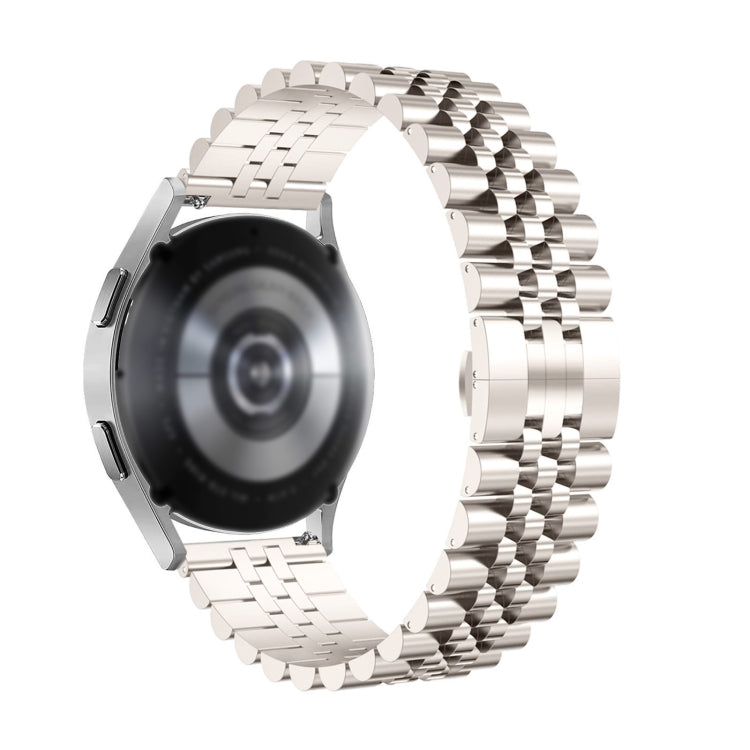 For Huawei Watch GT3 SE Five Bull Half Round Stainless Steel Watch Band + Strap Removal Tool(Starlight Color) - Smart Wear by PMC TechLife | Online Shopping South Africa | PMC TechLife