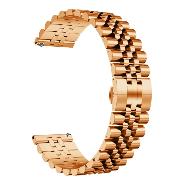 For Huawei Watch GT2 Pro / GT 2e Five Bull Half Round Stainless Steel Watch Band + Strap Removal Tool(Rose Gold) - Smart Wear by PMC TechLife | Online Shopping South Africa | PMC TechLife