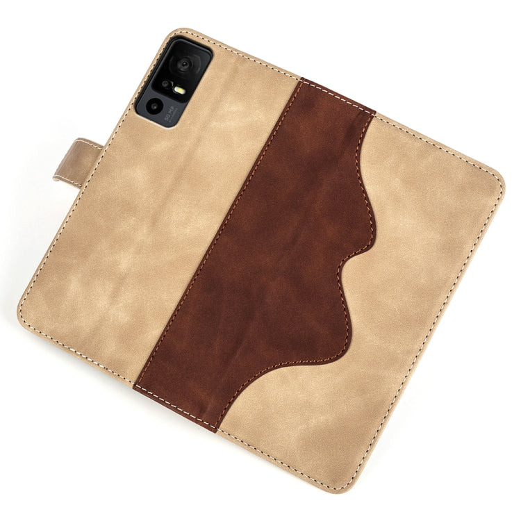 For TCL 40R Stitching Horizontal Flip Leather Phone Case(Yellow) - free shipping - PMC TechLife - Order now!