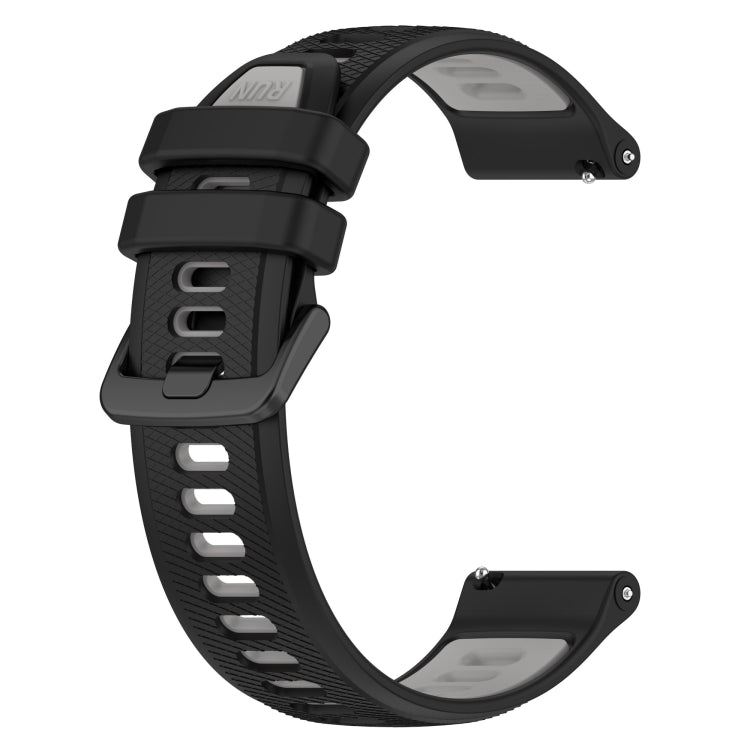 For Amazfit Bip3 20mm Sports Two-Color Silicone Watch Band(Black+Grey) -  by PMC TechLife | Online Shopping South Africa | PMC TechLife