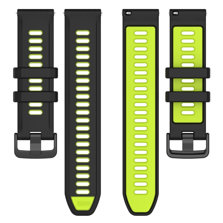 For Amazfit GTR 2e 22MM Sports Two-Color Silicone Watch Band(Black+White) - Smart Wear by PMC TechLife | Online Shopping South Africa | PMC TechLife