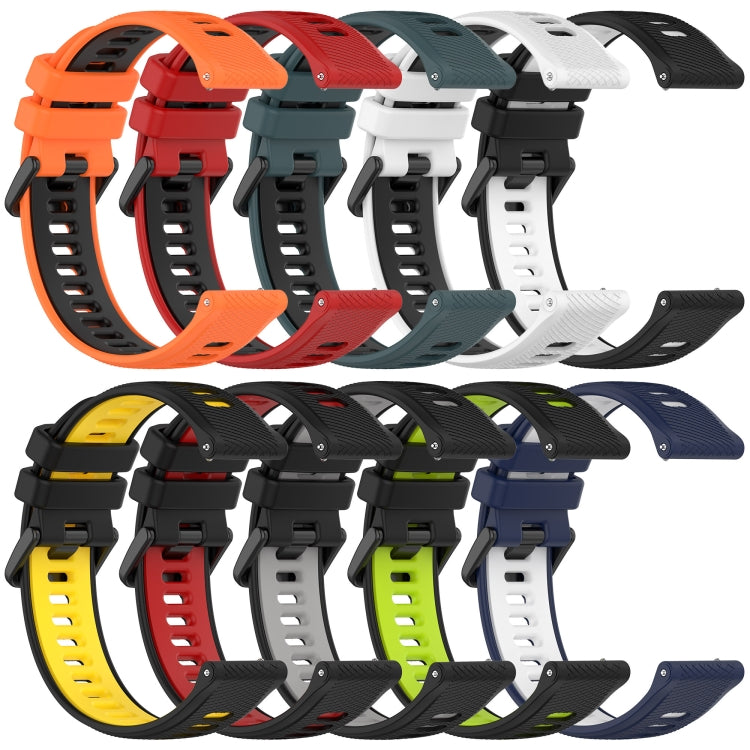 For Samsung Galaxy Watch 46mm 22mm Sports Two-Color Silicone Watch Band(Black+Grey) - Smart Wear by PMC TechLife | Online Shopping South Africa | PMC TechLife