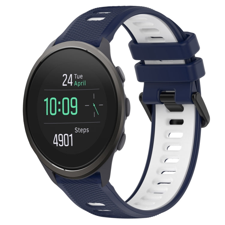 For SUUNTO 5 Peak 22mm Sports Two-Color Silicone Watch Band(Midnight Blue+White) -  by PMC TechLife | Online Shopping South Africa | PMC TechLife
