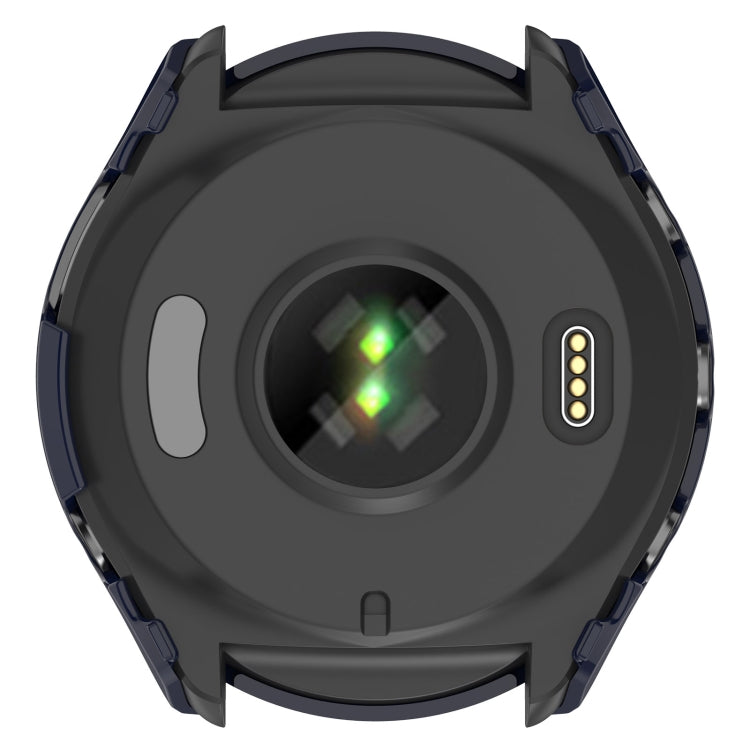 For Garmin Forerunner 965 PC + Toughened Film Integrated Watch Protective Case(Blue) - Smart Wear by PMC TechLife | Online Shopping South Africa | PMC TechLife