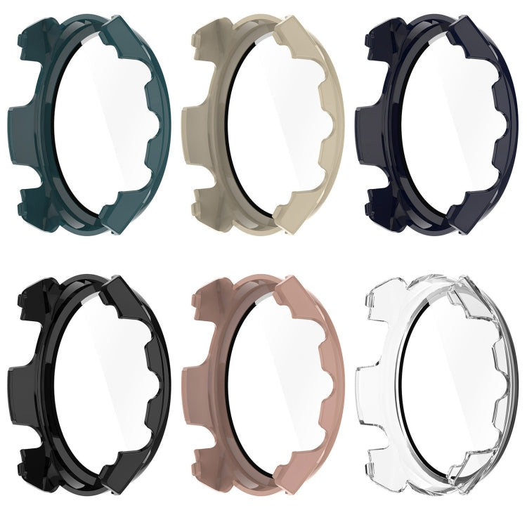 For Garmin Forerunner 965 PC + Toughened Film Integrated Watch Protective Case(Ivory) - Smart Wear by PMC TechLife | Online Shopping South Africa | PMC TechLife