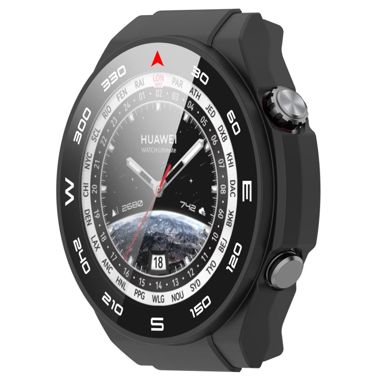 For Huawei Watch Ultimate PC+ Toughened Film Integrated Watch Protective Case(Black) - Smart Wear by PMC TechLife | Online Shopping South Africa | PMC TechLife