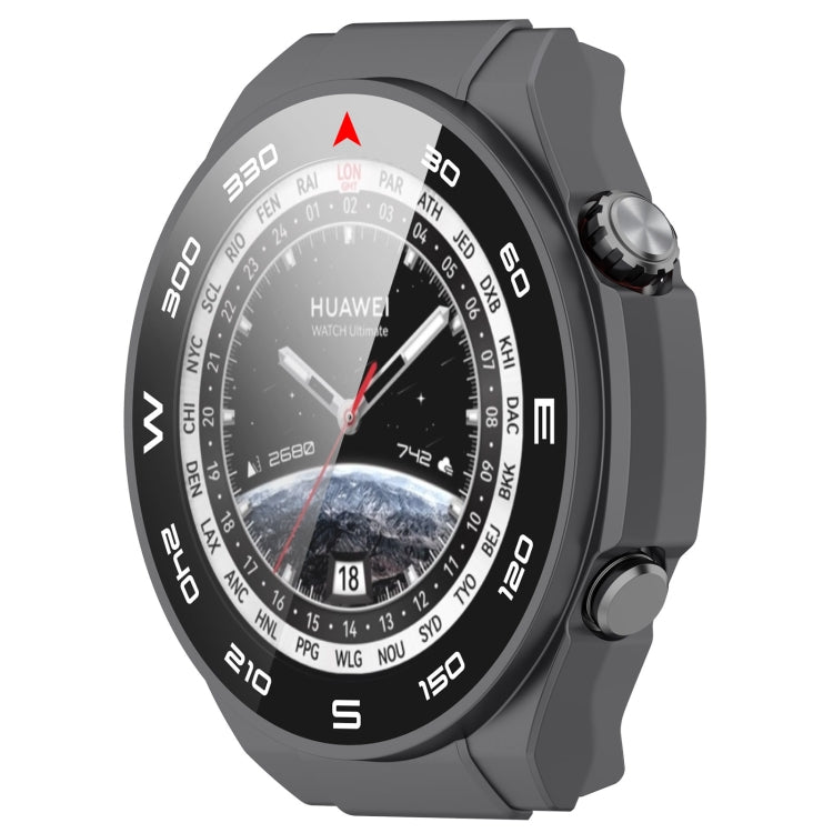 For Huawei Watch Ultimate PC+ Toughened Film Integrated Watch Protective Case(Grey) - Smart Wear by PMC TechLife | Online Shopping South Africa | PMC TechLife