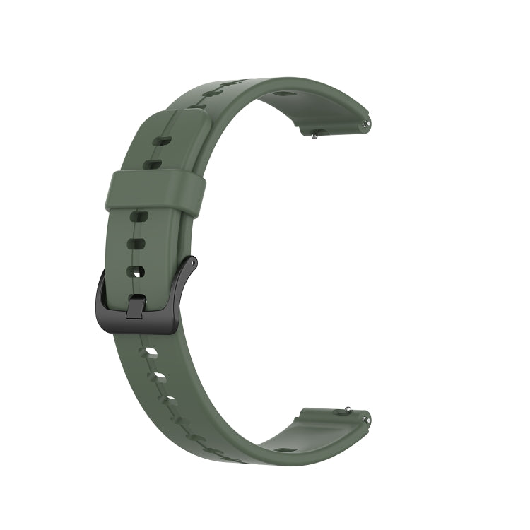 For Huawei Band 7 Solid Color Silicone Watch Band(Green) - Smart Wear by PMC TechLife | Online Shopping South Africa | PMC TechLife