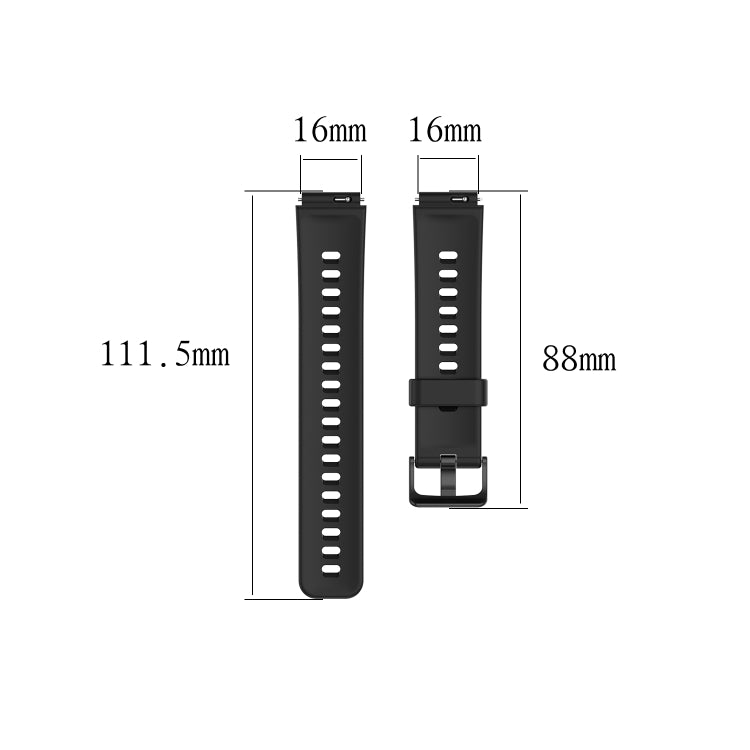 For Huawei Band 6 Solid Color Silicone Watch Band(Black) - Smart Wear by PMC TechLife | Online Shopping South Africa | PMC TechLife