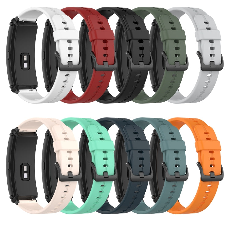 For Huawei Band 3 Solid Color Silicone Watch Band(Red) - Smart Wear by PMC TechLife | Online Shopping South Africa | PMC TechLife