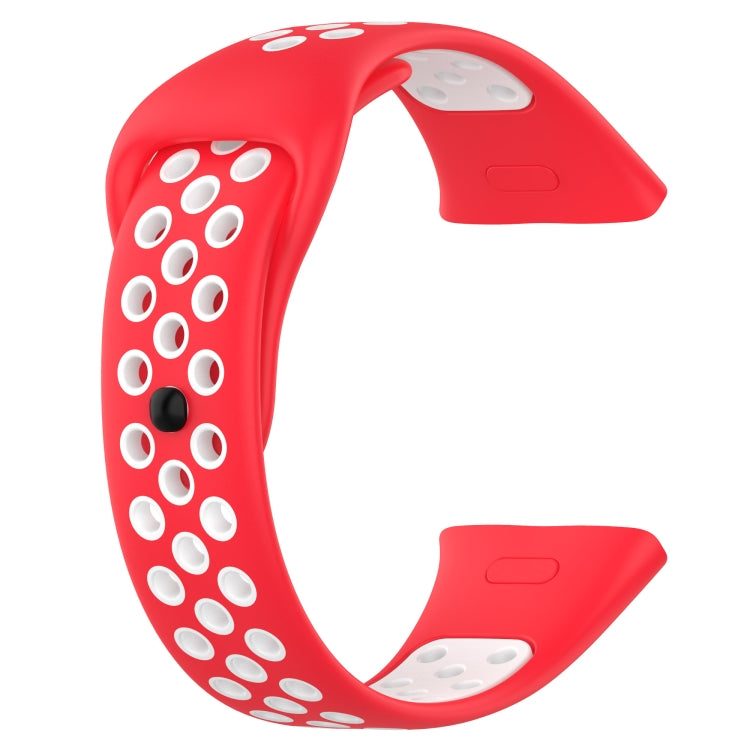 For Redmi Watch 3 Sports Two-Color Silicone Watch Band(Red+White) - Smart Wear by PMC TechLife | Online Shopping South Africa | PMC TechLife