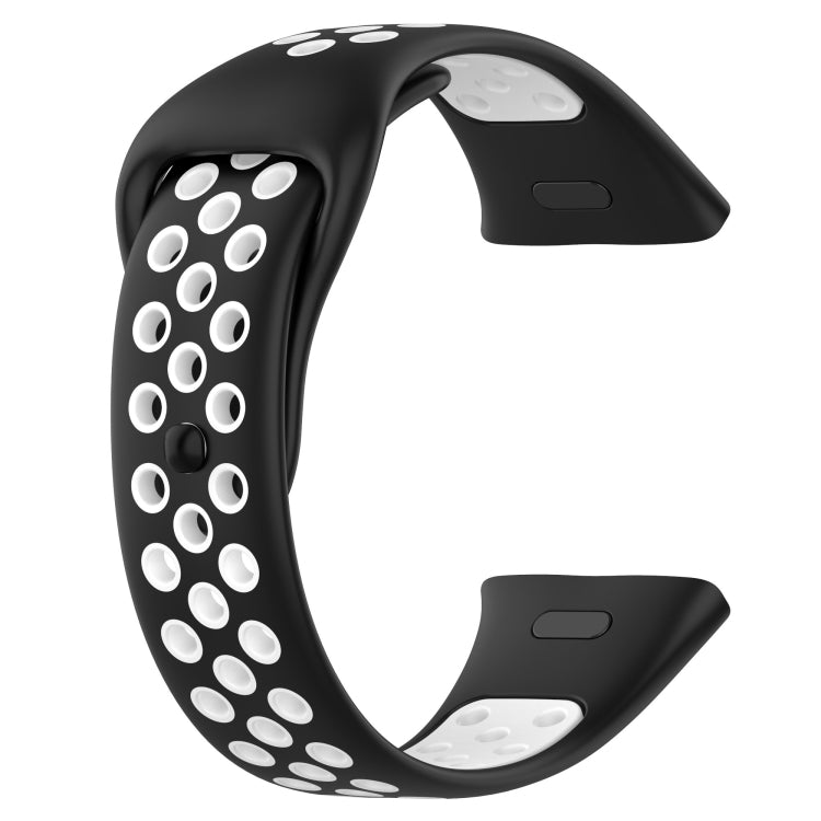 For Redmi Watch 3 Lite Sports Two-Color Silicone Watch Band(Black+White) - Smart Wear by PMC TechLife | Online Shopping South Africa | PMC TechLife