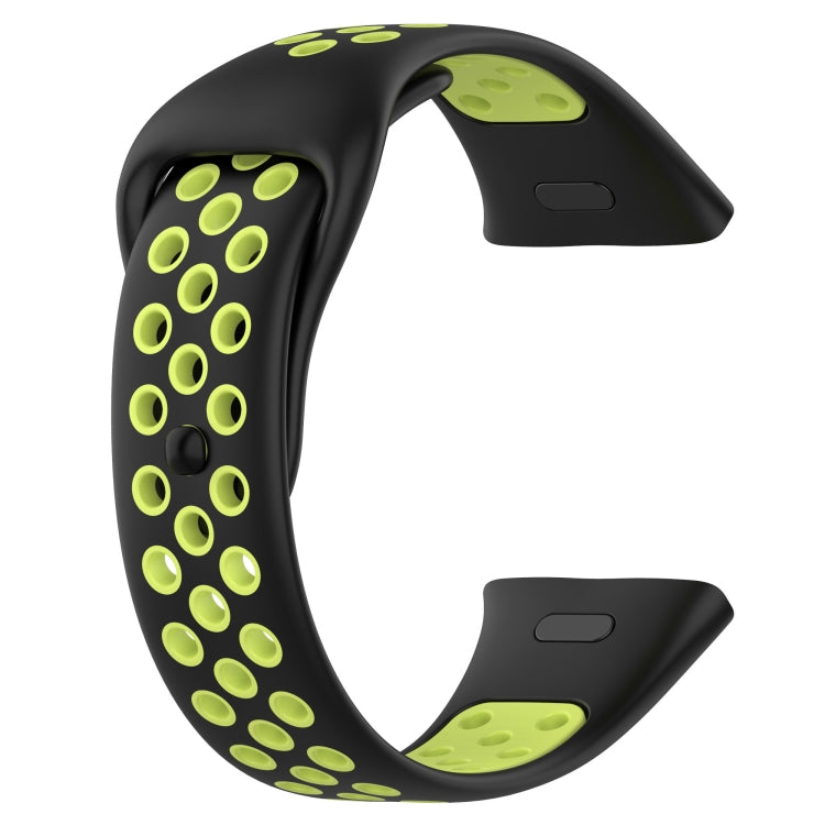 For Redmi Watch 3 Lite Sports Two-Color Silicone Watch Band(Black+Green) - Smart Wear by PMC TechLife | Online Shopping South Africa | PMC TechLife