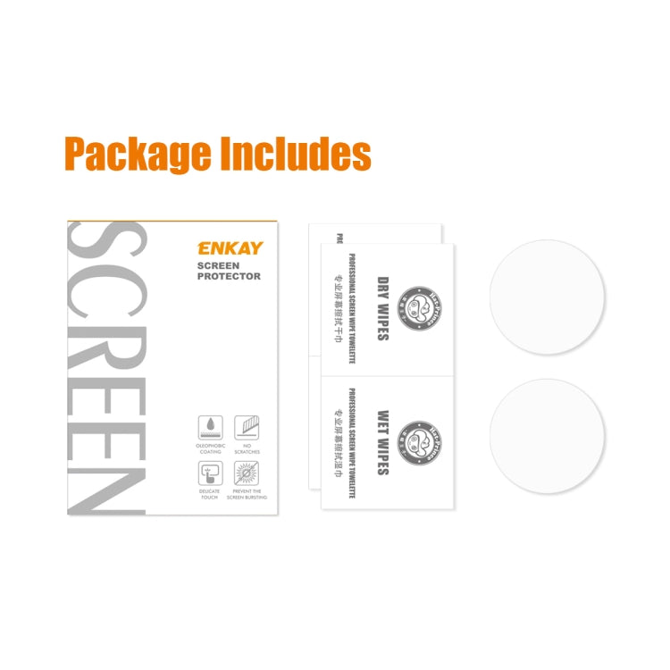 2pcs For Garmin Forerunner 965 ENKAY 0.2mm 9H Tempered Glass Screen Protector Watch Film - Smart Wear by ENKAY | Online Shopping South Africa | PMC TechLife