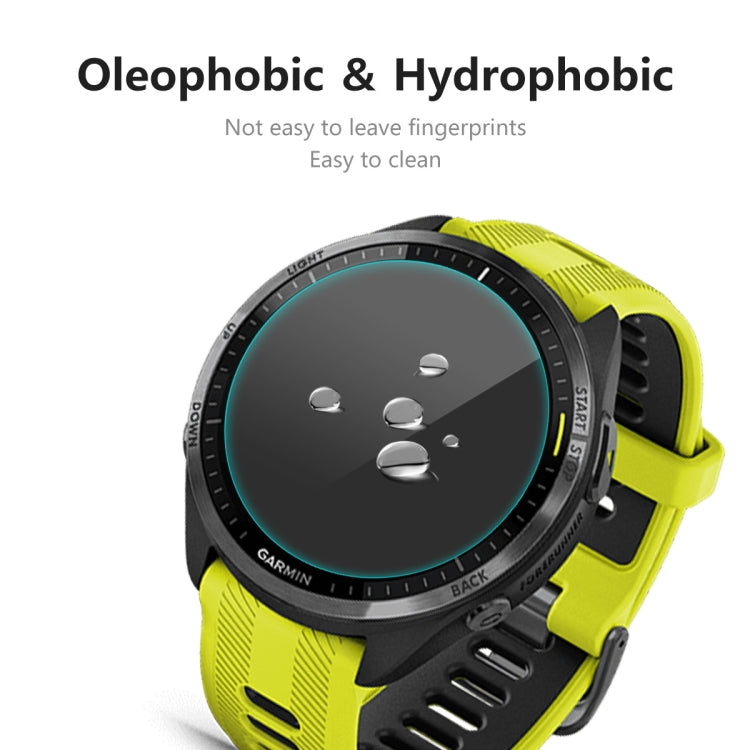 2pcs For Garmin Forerunner 965 ENKAY 0.2mm 9H Tempered Glass Screen Protector Watch Film - Smart Wear by ENKAY | Online Shopping South Africa | PMC TechLife