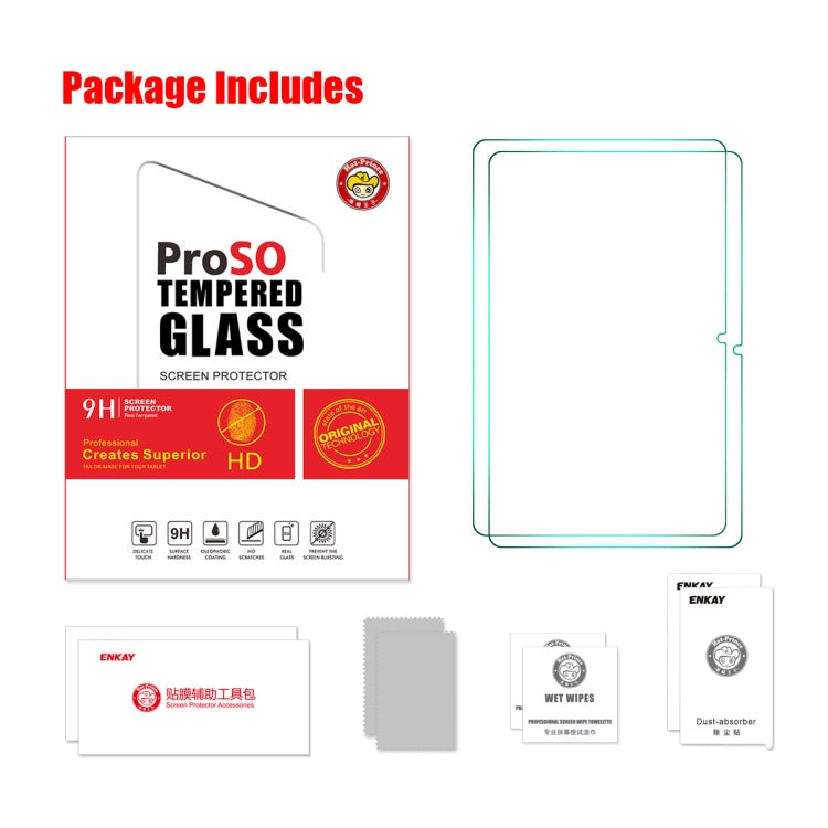 For Xiaomi Pad 6 / Pad 6 Pro 2pcs ENKAY Hat-Prince 0.33mm Explosion-proof Tempered Glass Film - free shipping - PMC TechLife - Order now!