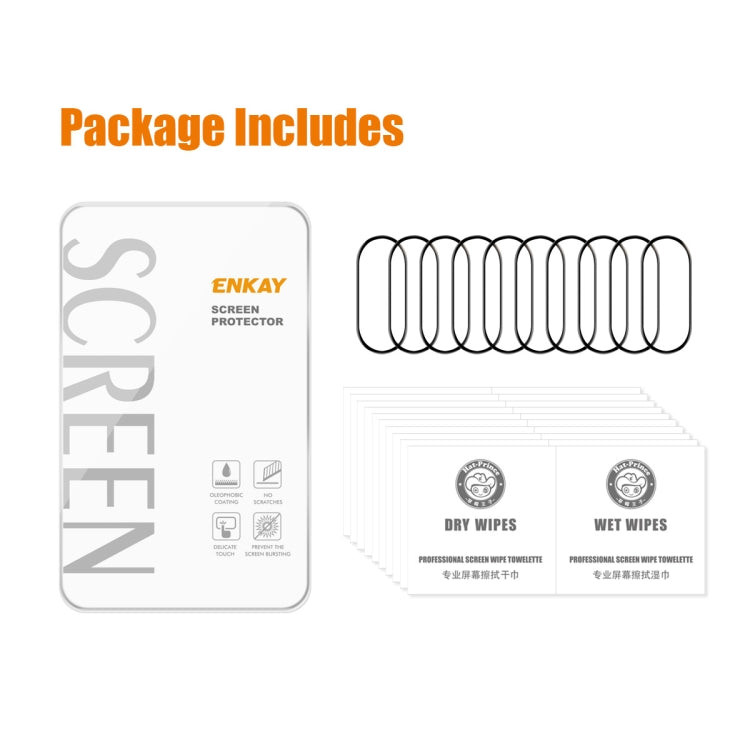 10pcs For Xiaomi Band 8 ENKAY Hat-Prince 3D Full Coverage Soft PC Edge + PMMA HD Screen Protector Film - Screen Protector by ENKAY | Online Shopping South Africa | PMC TechLife | Buy Now Pay Later Mobicred
